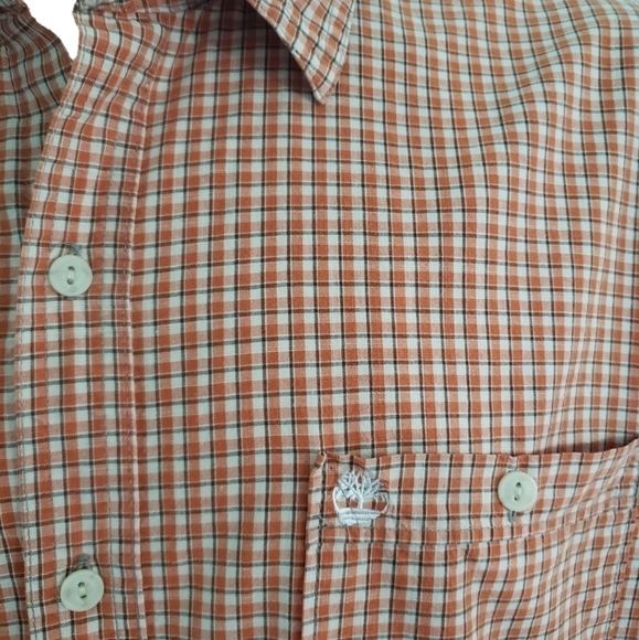 𝅺TIMBERLAND Organic Outdoor Gorpcore Preppy Cotton Poplin Shirt - Men's - Picture 3 of 5